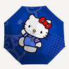 1pc Hello Kitty Blue Circle Umbrella with Plastic Handle,Suitable for All Seasons Home Travel Outdoor UmbrellaSanlio294