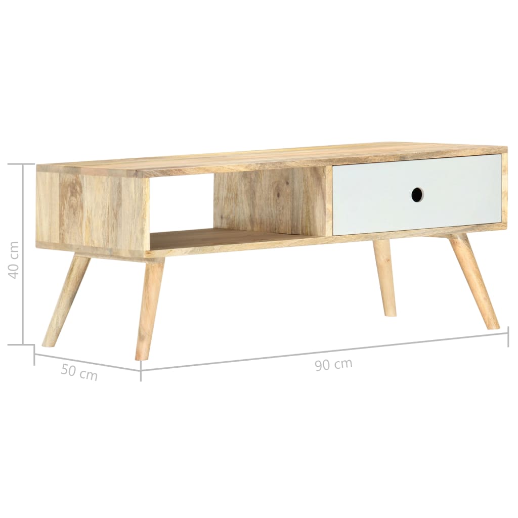 Coffee Table 90*50*40 Cm Solid Mango Wood
