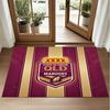 Queensland Maroons Design Crystal Velvet Rug Soft Decorative Mat for Bedroom Entrance