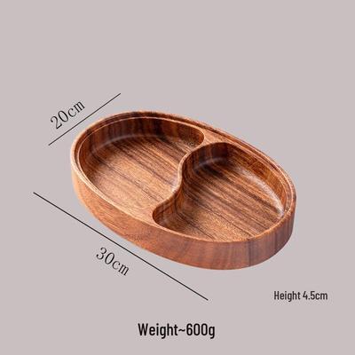 Acacia Wood Divided Serving Tray