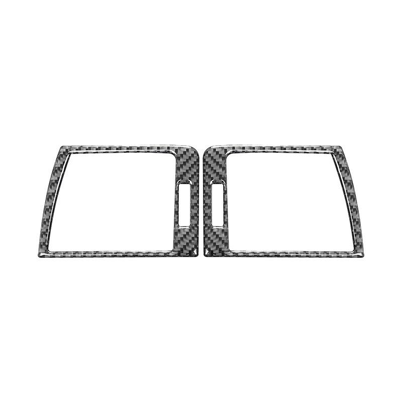 For BMW 3 Series E46 1997-2004 Carbon Fiber Car Dashboard Panel Left Right Air Outlet Vent Trim Frame Decoration Sticker