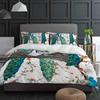 Three Peacocks Standing On A Branch Bedding Set 3pcs Duvet Cover Pillowcase Kids Adult Quilt Cover Double Bed Set Home Textile
