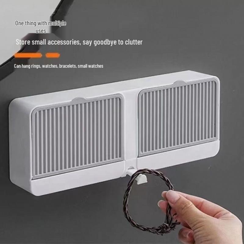 Wall-Mounted Soap Dish with Lid - No Punching Required, Creative Design, High-End Bathroom Soap Holder, Draining Box