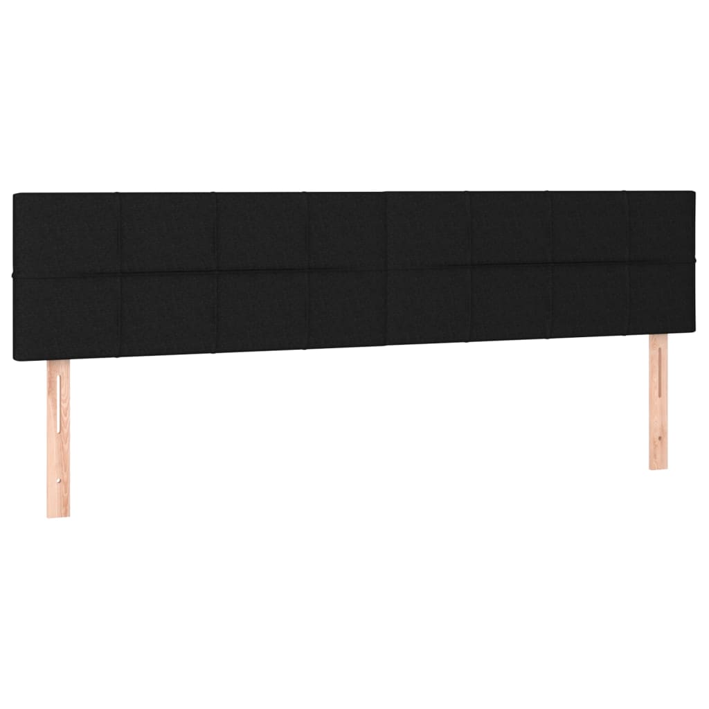 Vidaxl Continental Bed with Mattress, Black, Fabric 180X200 Cm