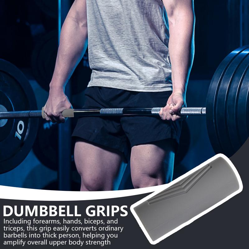 Barbell Grips Thick Fitness Dumbbell Handles Grip Silicone Non-Slip Gym Attachments For Kettlebell Row Puller