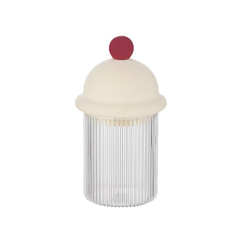 Restaurant Toothpick Box, Desktop Floss, Creative Cotton Swab Storage Box Makeup Remover Cotton Swab Jar with Lid