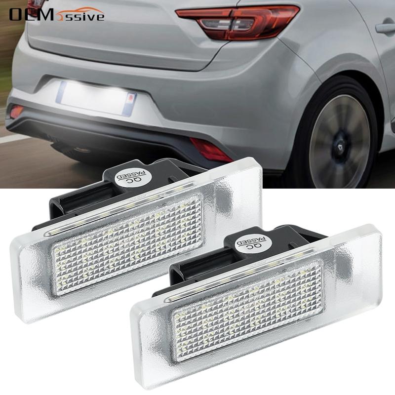 2X Canbus Error Free Waterproof License Plate Light For Renault Scenic IV Tingo II Espace V Koleos II