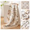 Camellia Print Mulberry Silk Square Scarf - Elegant Luxury Women's Accessory