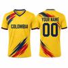 Customizable Soccer Jersey Shirt with Personalized and Number Breathable Fabric Short Sleeve V Neck Sports Top for Men Women