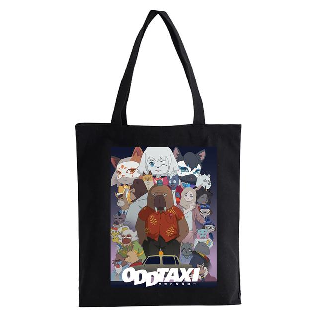 Cute Odd Taxi Anime Printing Shopper taška Ženy Estetická grafika Taška přes rameno eco Vysokokapacitní taška plátěná taška Bolsas