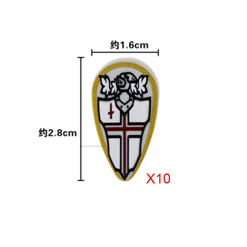 Medieval Roman Knight Legion Building Block Castle Green Dragon Forest Wolf War Horse Dragon Lion Shield Armor Cloak Brick Toys