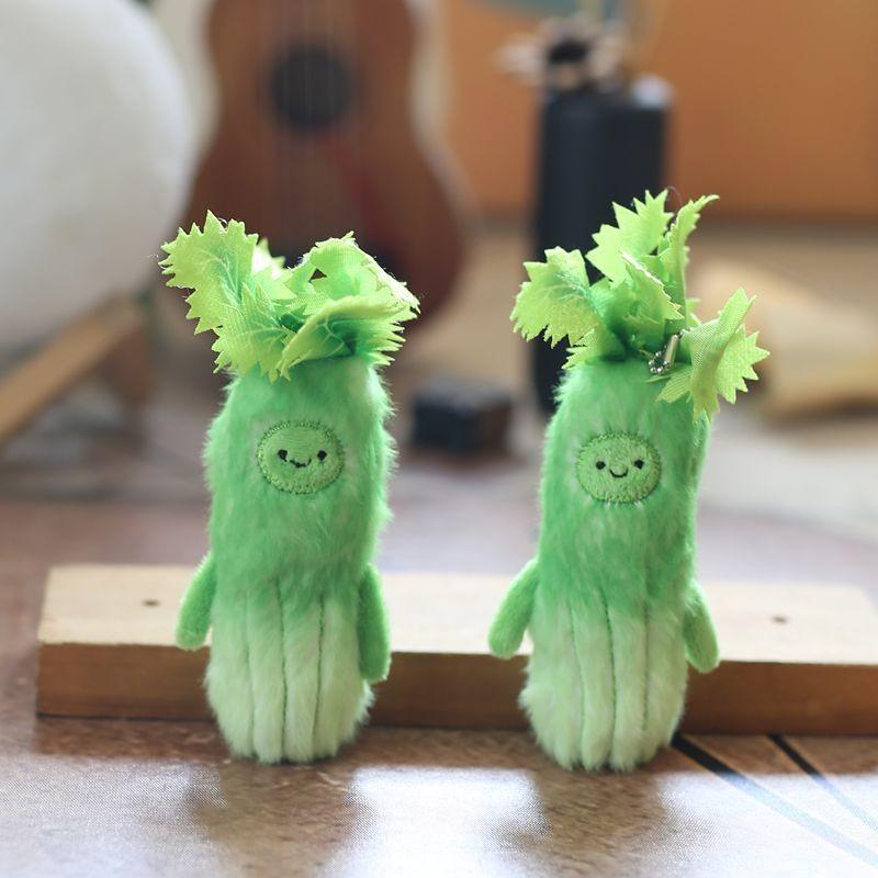 Celery Veggie Plush Keychain Stuffed Toy Pp Cotton Backpack Gift For Girls Kids