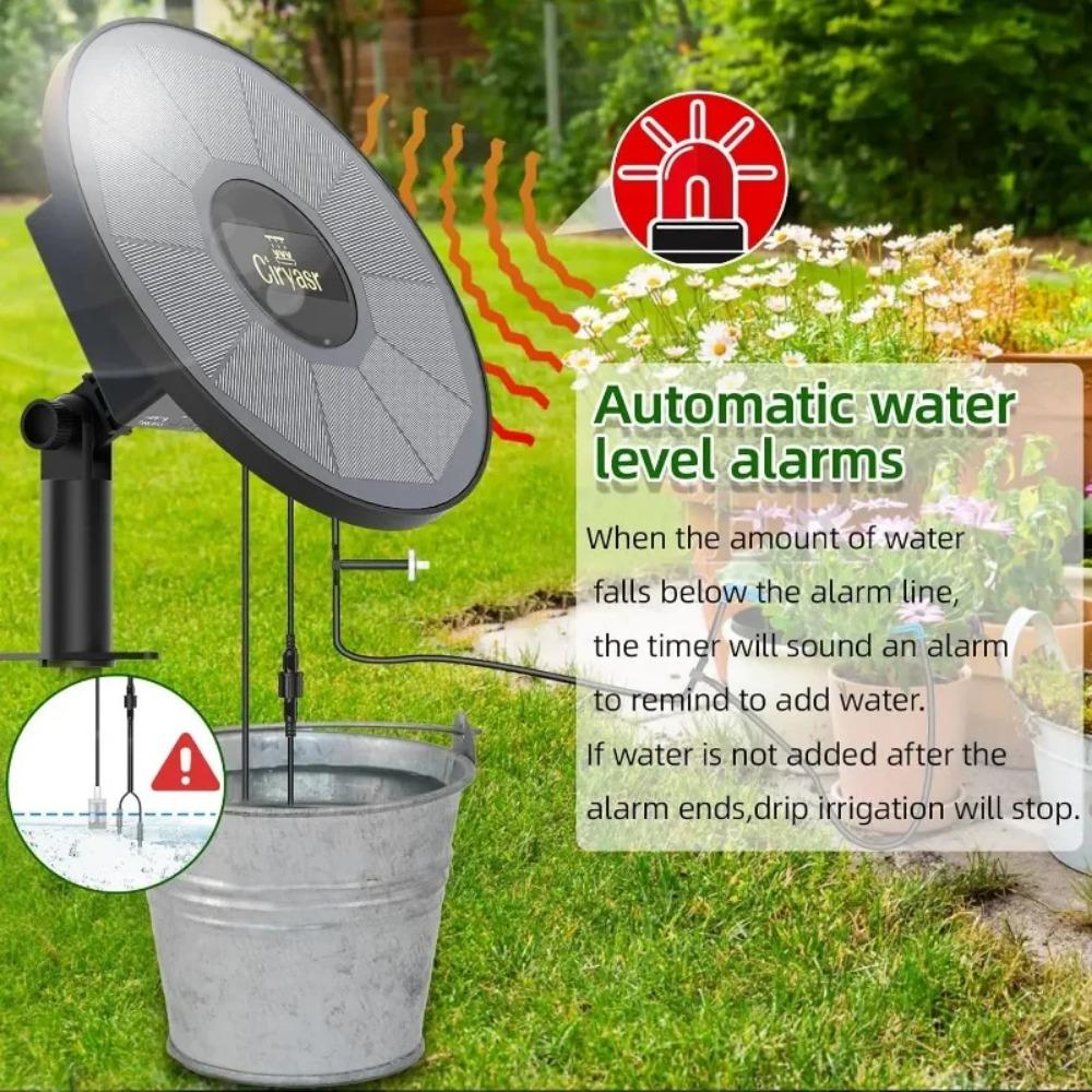 Solar Powered Water Dispenser Garden Drip Irrigation System Balcony Potted Plant Battery Timed Mode Automatic Irrigation System