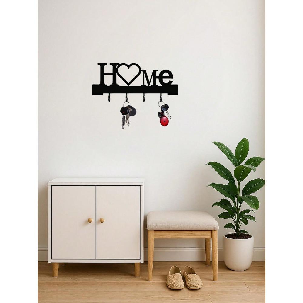 1pc No-Drill Love Key Holder Wall Mount, Home Decor Entrance Organizer Rack