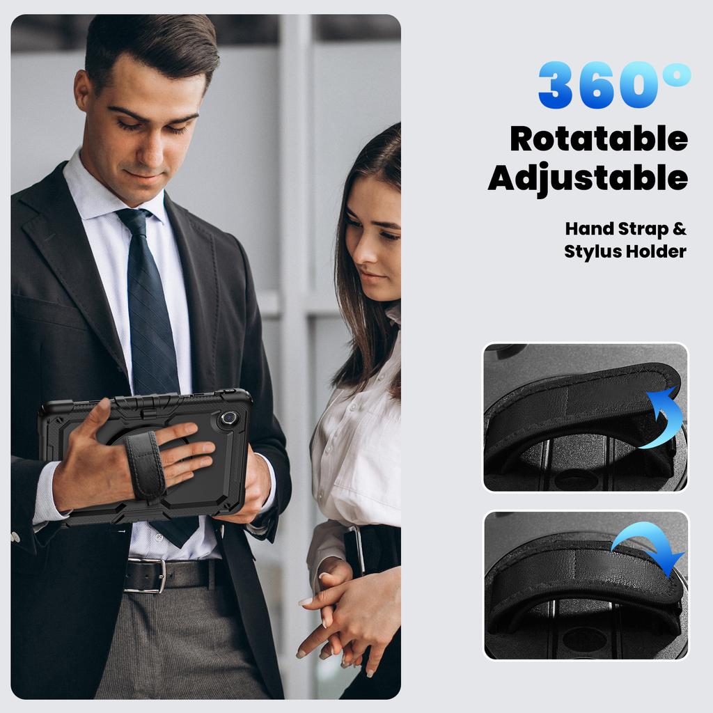 Für Lenovo Tab M11 TB330FU/Xiaoxin Pad 11 2024 TB331FC Ständerhülle PC+Silikon Tablet-Hülle