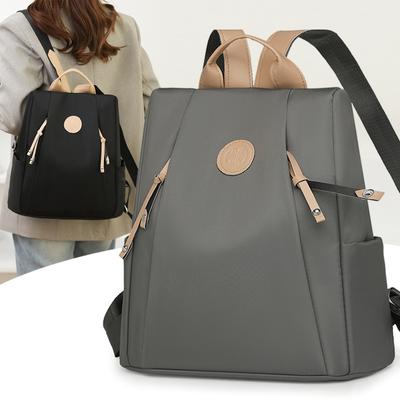 Versatile Anti-theft Commuter Women's Bag Large-capacity Nylon Simple Backpack Anti-splashing Casual College Student Schoolbag