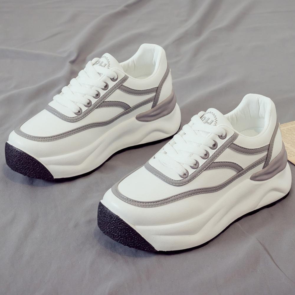 Versatile Little White Shoes Women's Sports and Leisure Dad Shoes Platform Shoes