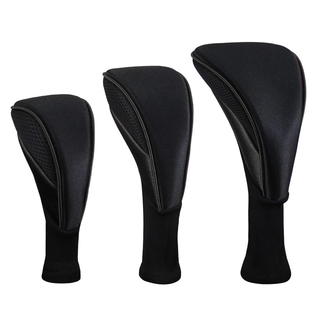 Scott Edward Golf Club Headcovers for the Lane Woods 3 Long Neck Mesh Golf Club Headcovers with Interchangeable Number Labels Driver/Mixed Style,