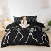 Erosebridal Sugar Skull Comforter Cover Set Skeleton Bones Duvet Cover,Gothic Moth Decor Bedding Sets Twin Magic Unicorn Rabbit Skulls Beddi