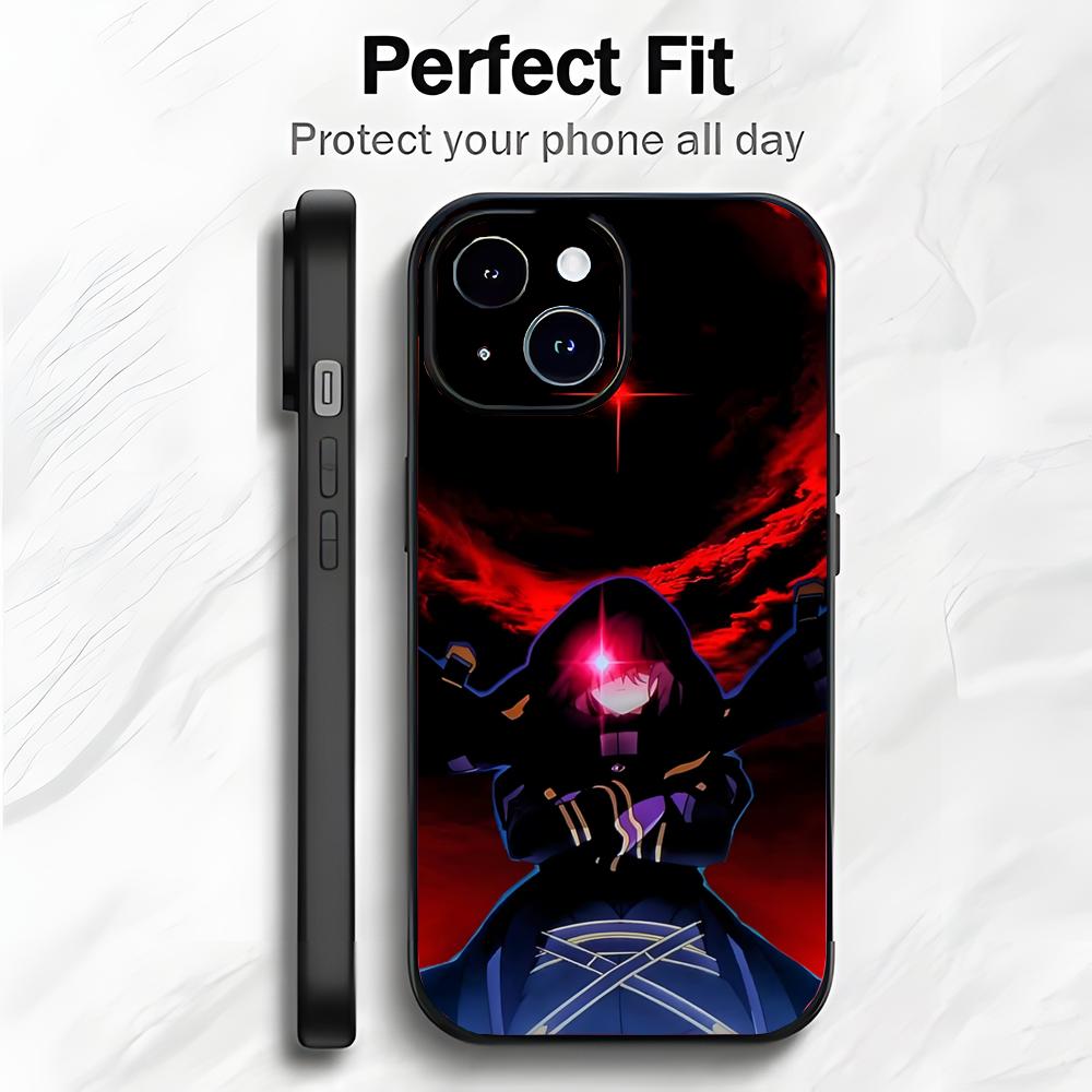 Isekai Fantasy Anime T-The Eminence In Shadow Phone Case Black Soft Packaging Lightweight For iPhone17 16 15 ProMax Phone Case