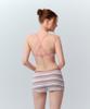 Kolallikeu Preppy Bikini Rash Guard Set Pink