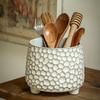Zabawny ceramiczny pojemnik do przechowywania w kształcie szyszki na trzech nogach - Rurka na narzędzia kuchenne, Słoik ozdobny, Prezent świąteczny, Wytrzymały materiał ceramiczny