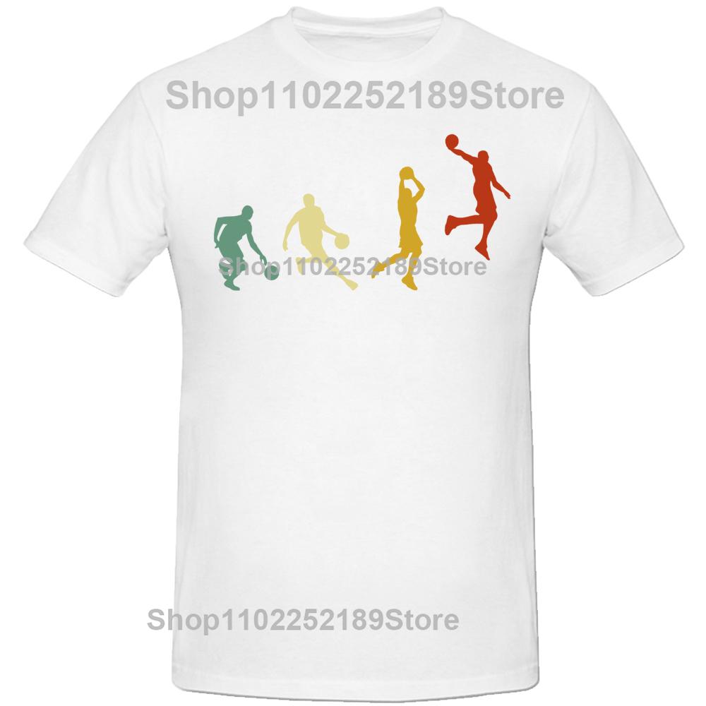 Basketball Player Sports Evolution T-Shirt Funny Birthday Gift For Men Boyfriend Round Neck Casual Cotton T Shirts Tshirt