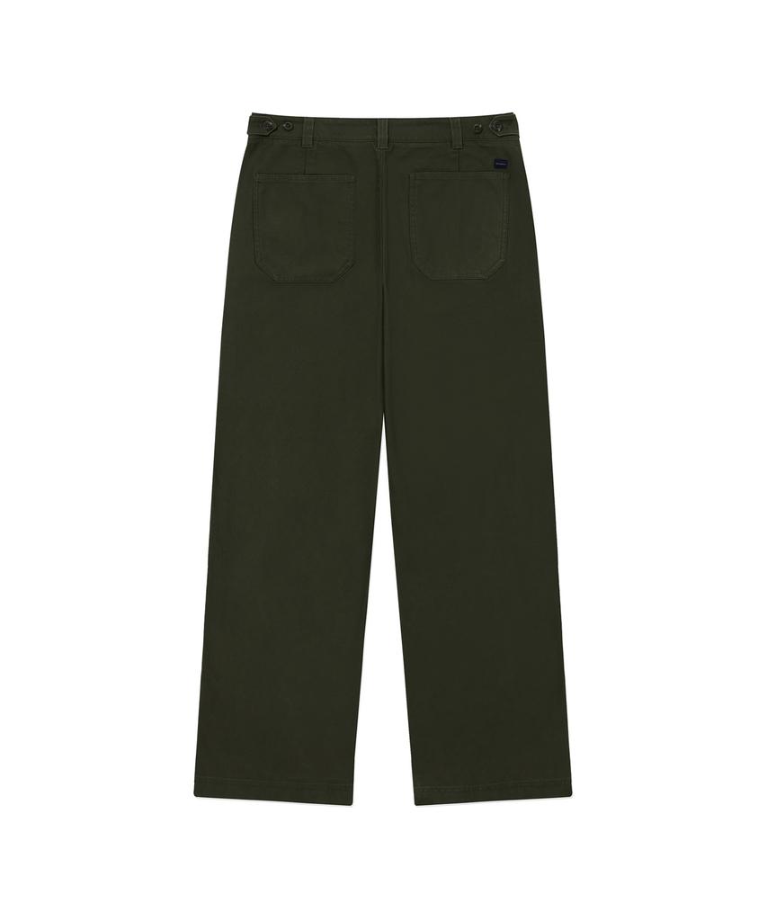COVERNAT Back Satin Fatigue Pants Olive
