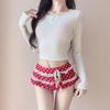 Costume da Bagno Bikini a Tre Pezzi 'Dopamine Girl' con Stampa Ciliegie