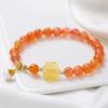 2024 Trendy Original Southern Red Beaded Bracelet with Natural Amber & Pearls - Fashion Gift for Girlfriend