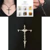 Dark Gothic Skull Cross Pendant Necklace Retro Fashionable Alloy Jewelry For Men And Women