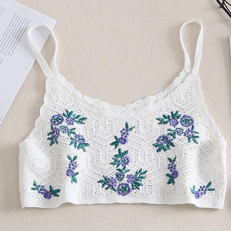 Spring And Summer New Korean Retro Crochet Embroidered Knitted Cardigan Vest