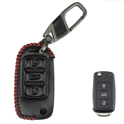 För Volkswagen Tiguan Touran Skoda Fabia Octavia Superb Seat Leon Toledo Altea Ibiza Fjärrkontroll Smart Key Fob Cover Fodral 3 knapp