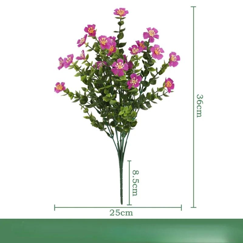 3pcs Simulation Flower Plastic Eucalyptus Leaf Bouquet Restaurant Decoration Artificial Eucalyptus Green Plant Silk Fake Flowers