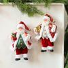 Christmas Santa Claus Doll Decoration Handcrafted Home Office Xmas Tree Santa Figurine Hanging Ornament Holiday Party Pendant