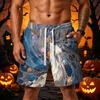 Men’s Halloween Loose Shorts with Drawstring Waist and Side Pockets for Sports and Casual Wear