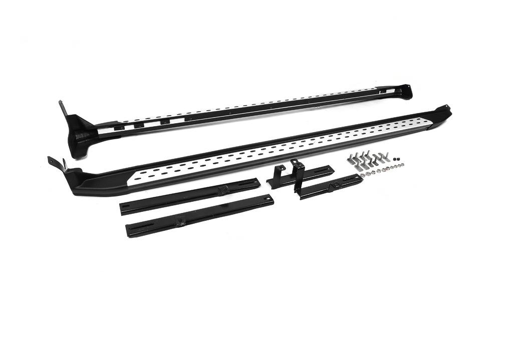 Боковые пороги OEM-BMW-V2 (2 шт, пластик) для Hyundai IX-35 2010-2015 гг