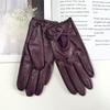 Women's Sheepskin Driver Gloves Thin Breathable Unlined Colored Leather Gloves Summer