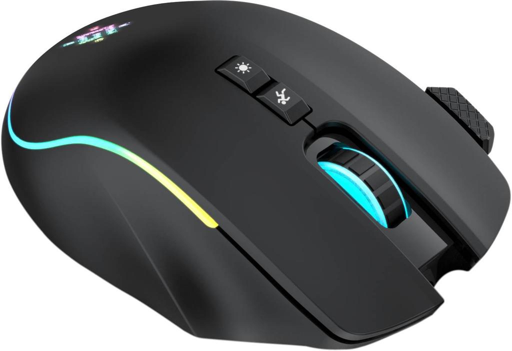 Mysz Bezprzewodowa Defender THUNDER GM-213 Optyczna 1600dpi Czarna RGB AKUMULATOR 8 Przycisków Gaming