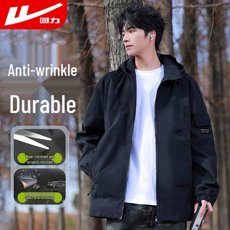 

Warrior Men s Hooded Windproof Casual Jacket 2XL