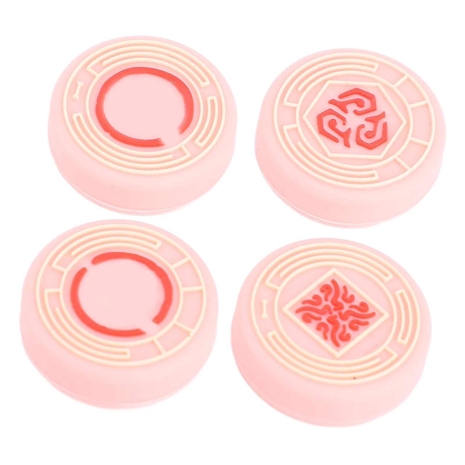 

4 шт. чехол для большого пальца контроллера, повышенный комфорт, силиконовый противоскользящий чехол для большого пальца джойстика для Switch Pro розовый