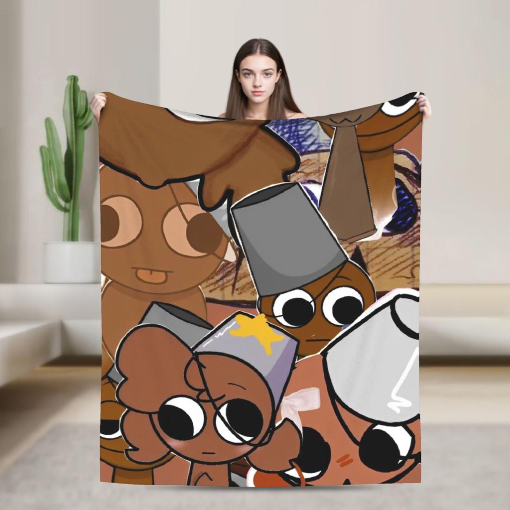 Sprunkis Plush Blanket Cartoon Game  Awesome Throw Blankets for  Sofa Bedding Lounge 150*125cm Plush Thin Quilt