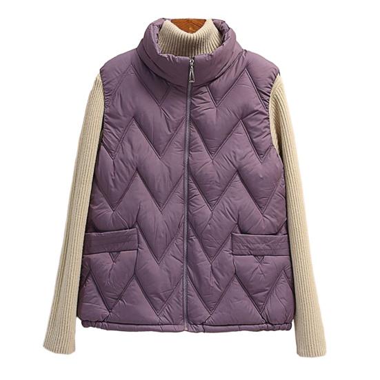Damen-Winterweste, verdickt, gepolstert, ärmellos, winddicht, Stehkragen, Wärmespeicherung, Nackenschutz, Taschen, lockere Strickjacke, Outdoor-Weste