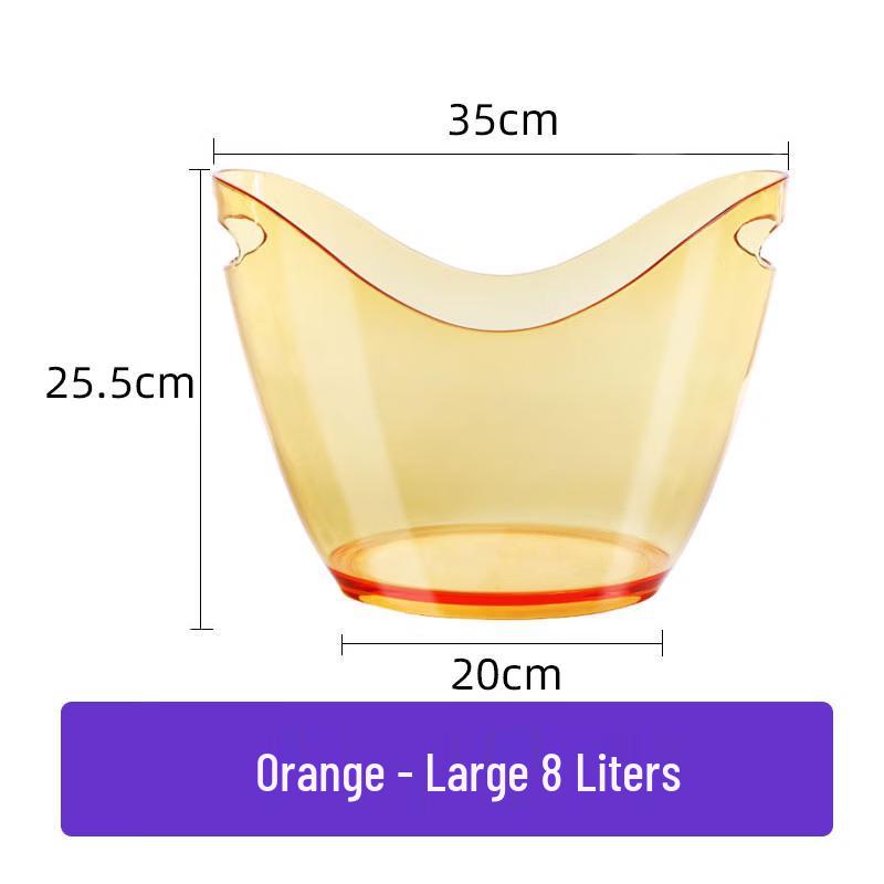ZISIZ Transparent Acrylic Ice Bucket with Handle
