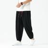 Spring Summer  Men's   Hemp Pants Loose Drawstring Lantern Pants Haren Pants Japanese Casual Pants