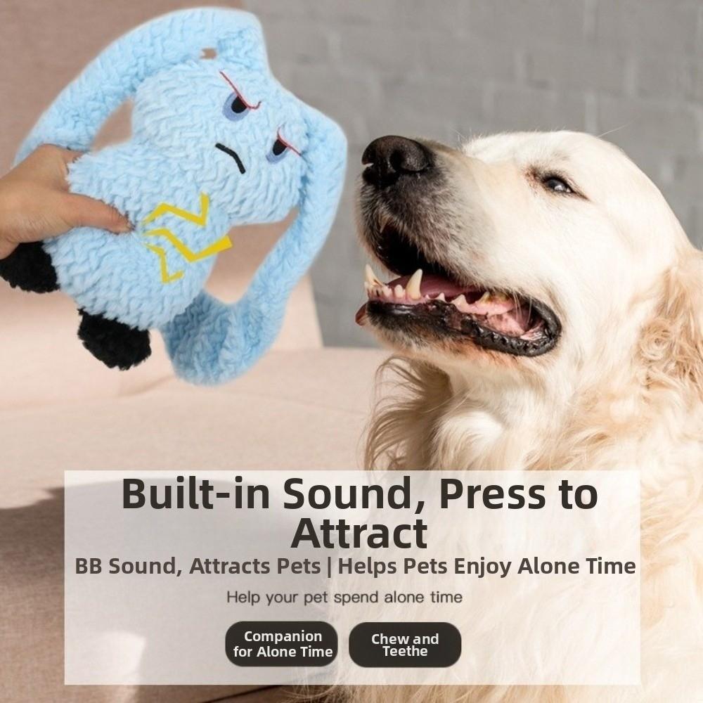 Long Eared Rabbits Pet Plush Toys Bite-Resistant Squeaky Dog Toys Dog Chew Toys  Interactive Play