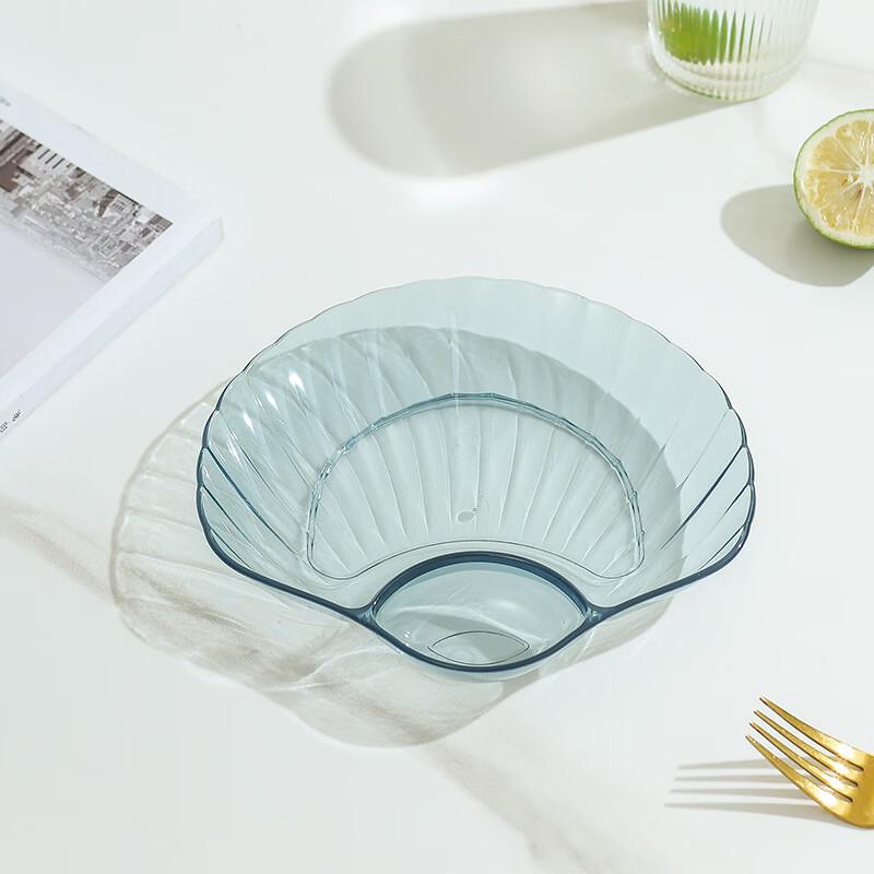 Kangxingda Plastic Transparent Snack Plates (Set of 5)