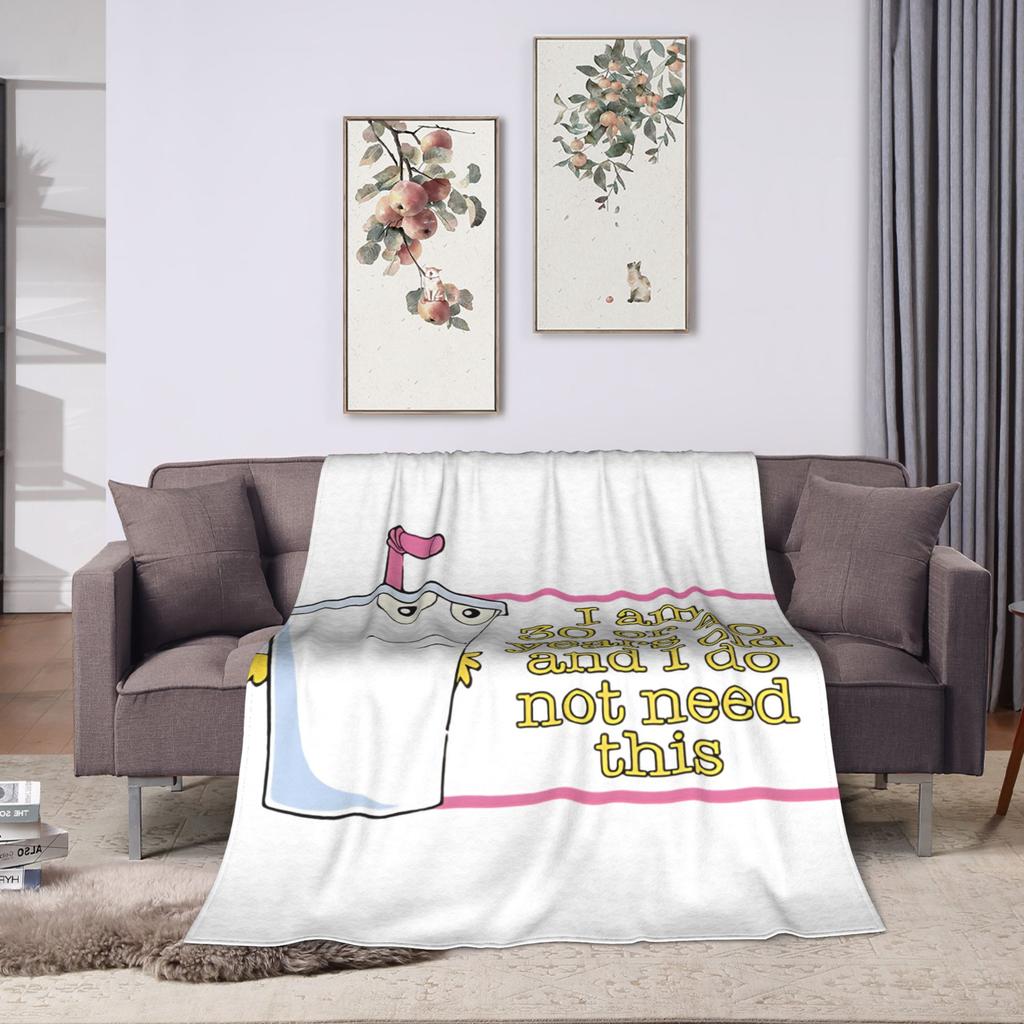 Vintage Aqua Teen Hunger Force Warm Soft Blanket Girls Boys Plush Throw Blanket Graphic Living Room Flannel Bedspread Bed Cover