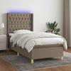 VidaXL Sommier à Lattes de Lit avec Matelas et LED, Lit Rembourré, Lit Simple, Lit Adulte de Chambre à Coucher Intérieur, 3139097