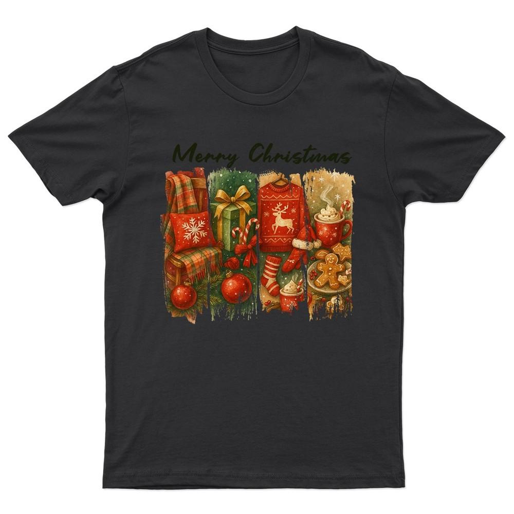 Merry Christmas Festive Holiday TShirt Unisex Gift Retro Seasonal Funny Xmas a
